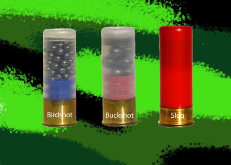 The 3 main types of shotgun shells typically used for hunting.